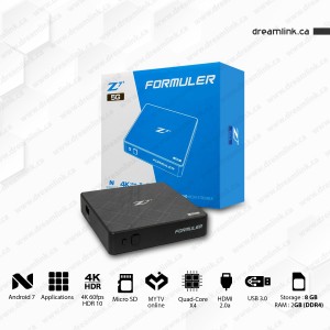 Formuler Z7+ 5G Premium UHD IPTV set top box with Android 7.0 Nougat